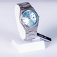 RICK Classic Quartz Watch – Silver Stainless Steel with Blue Dial