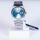 RICK Classic Quartz Watch – Silver Stainless Steel with Blue Dial